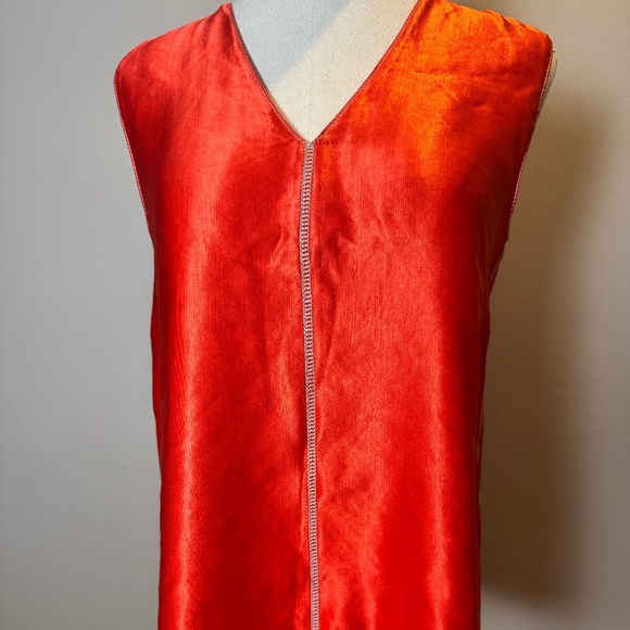 Lanvin Orange Linen Blend Sleeveless Top Size 34 - Picture 6 of 12
